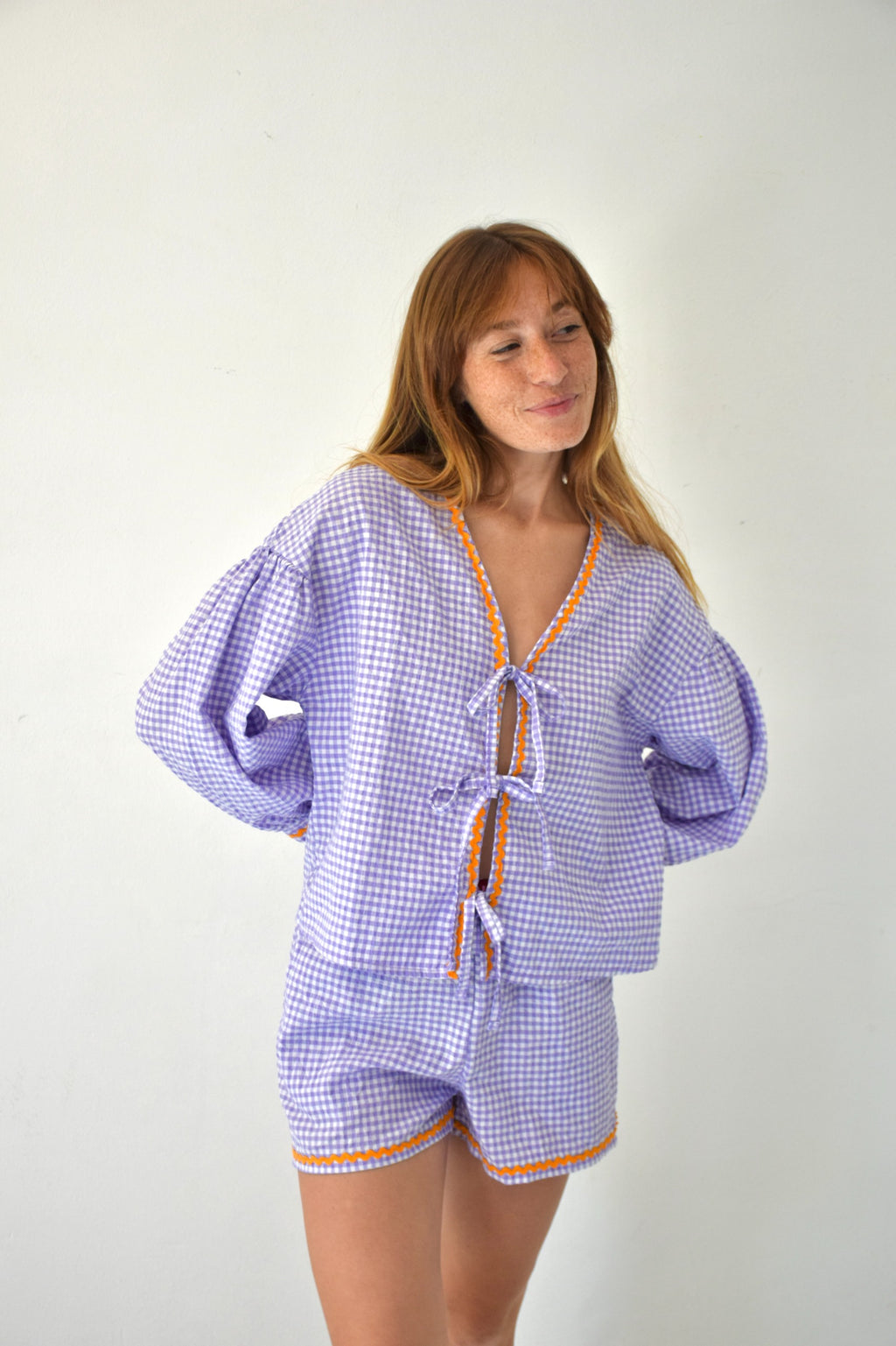 Blusa Marta Vichy Lavanda