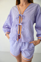 Blusa Marta Vichy Lavanda