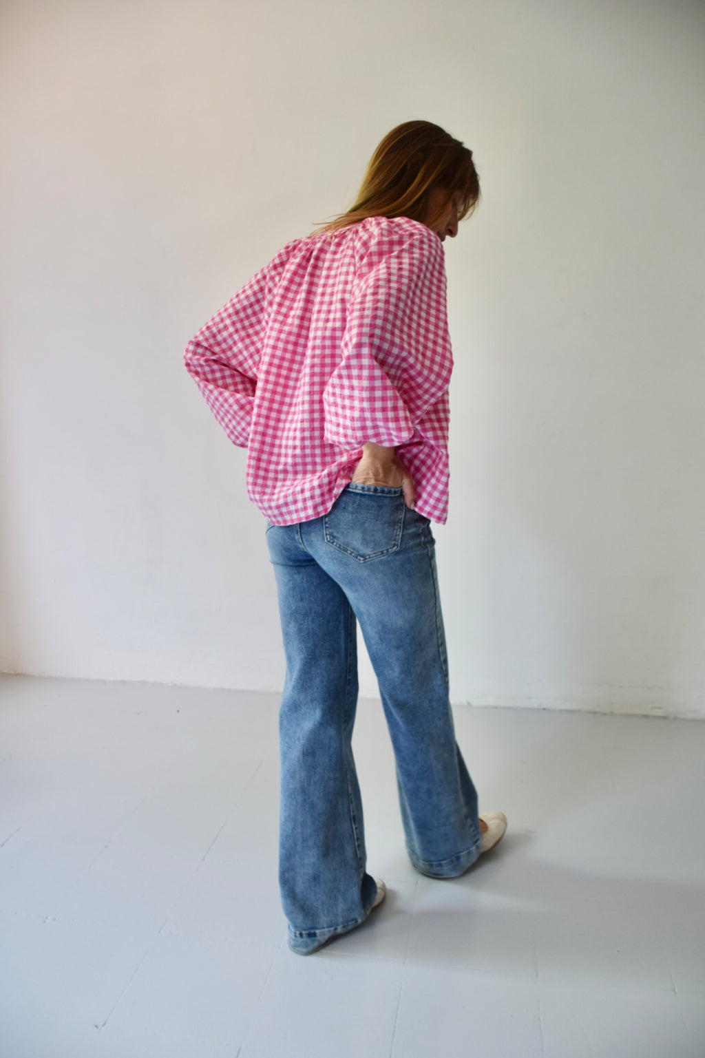 Blusa Matilde Vichy Fucsia