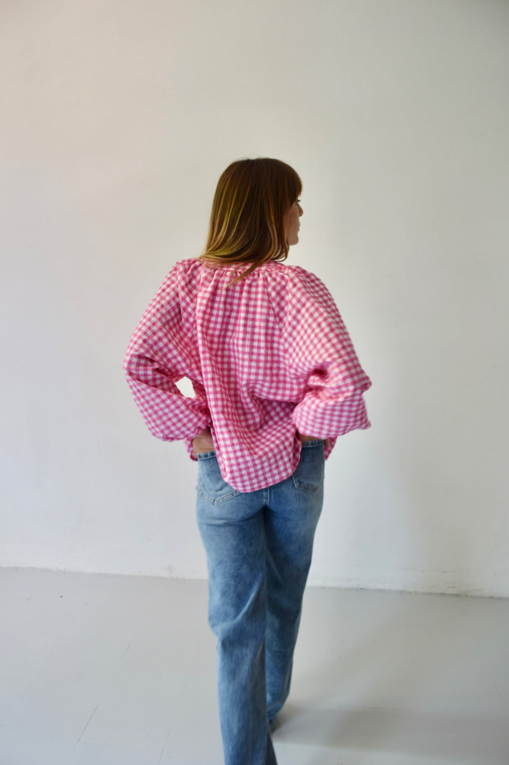 Blusa Matilde Vichy Fucsia
