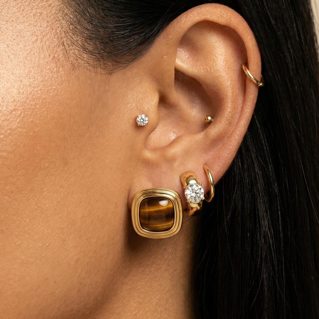 Boucles D'Oreilles Latte