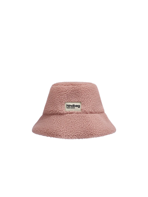 Gorro Bucket - Teddy Rosa Empolvado