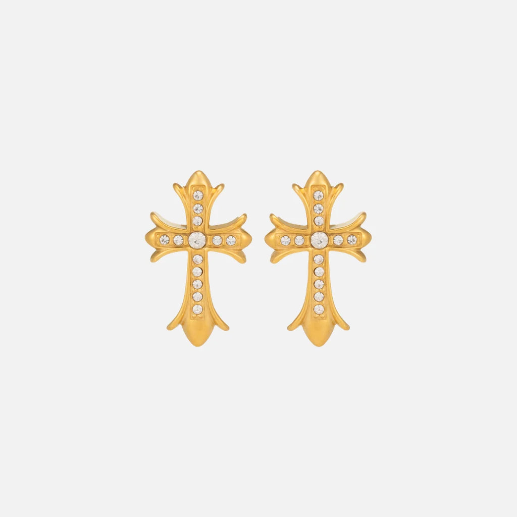 Boucles D'Oreilles Croix Gothic