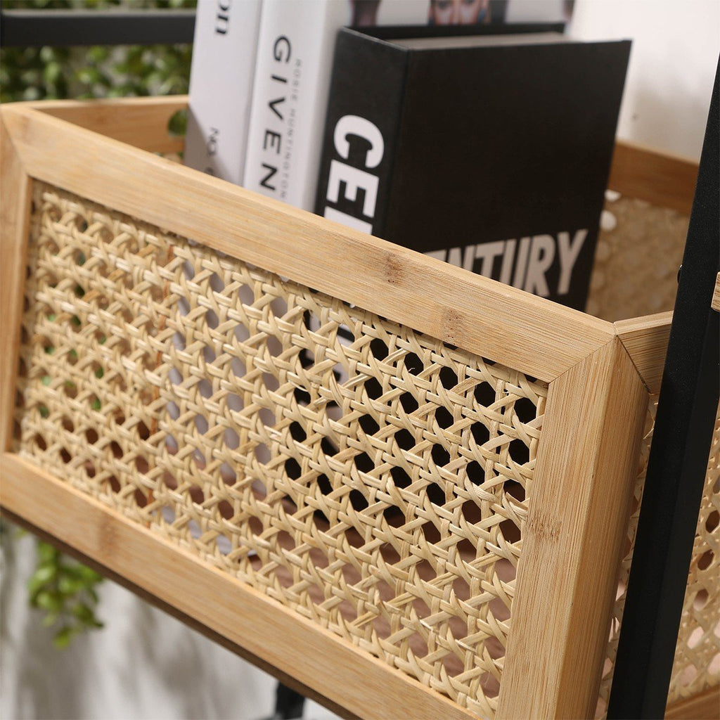 Caja grande de bambú y ratán - Marrón