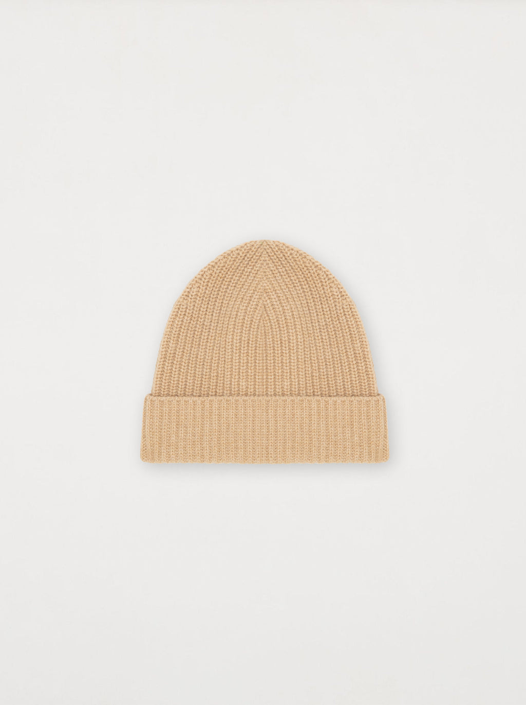 Bonnet Laine Tricoté Beige