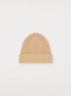 Bonnet Laine Tricoté Beige