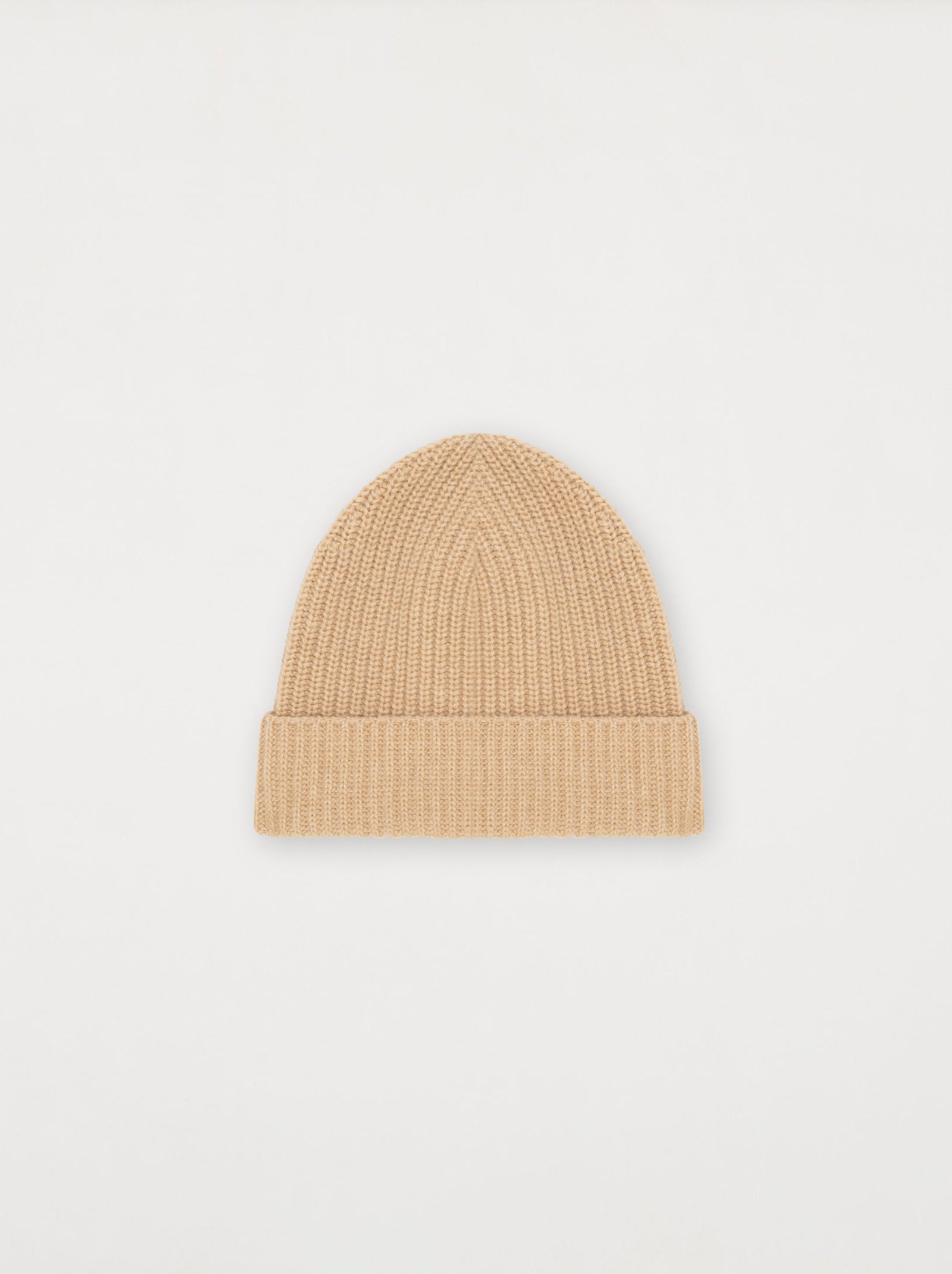 Bonnet Laine Tricoté Beige