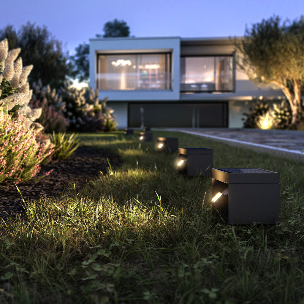 Alea - Solar Bollard & Post - Aluminum - Black