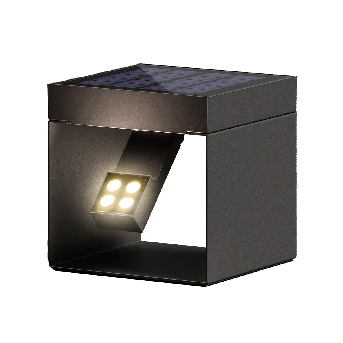 Alea - Solar Bollard & Post - Aluminum - Black