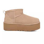 W Classic Ultra Mini Platform Boots - Beige