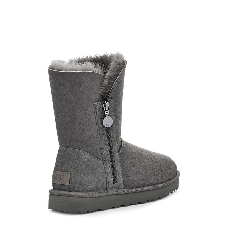Bailey Zip Short Boots - Gray - Women