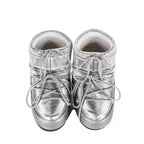 Bottines Icon Low Glance Satin - Argent/Blanc