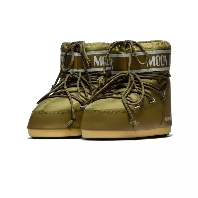 Bottines Icon Low Nylon - Kaki/Blanc