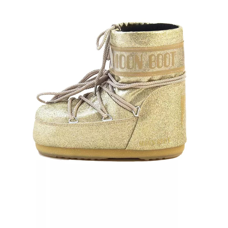 Icon Low Paillettes Ankle Boots - Gold/Brown