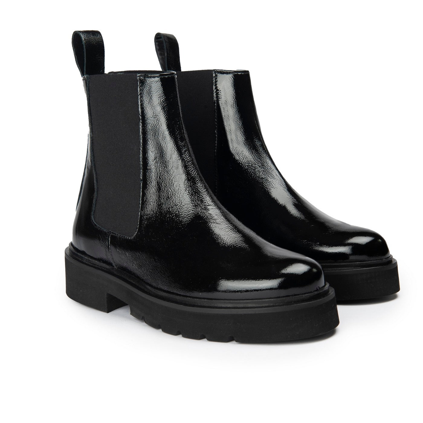 Anaki - Bottines Leeloo - Vernis Frippé Noir
