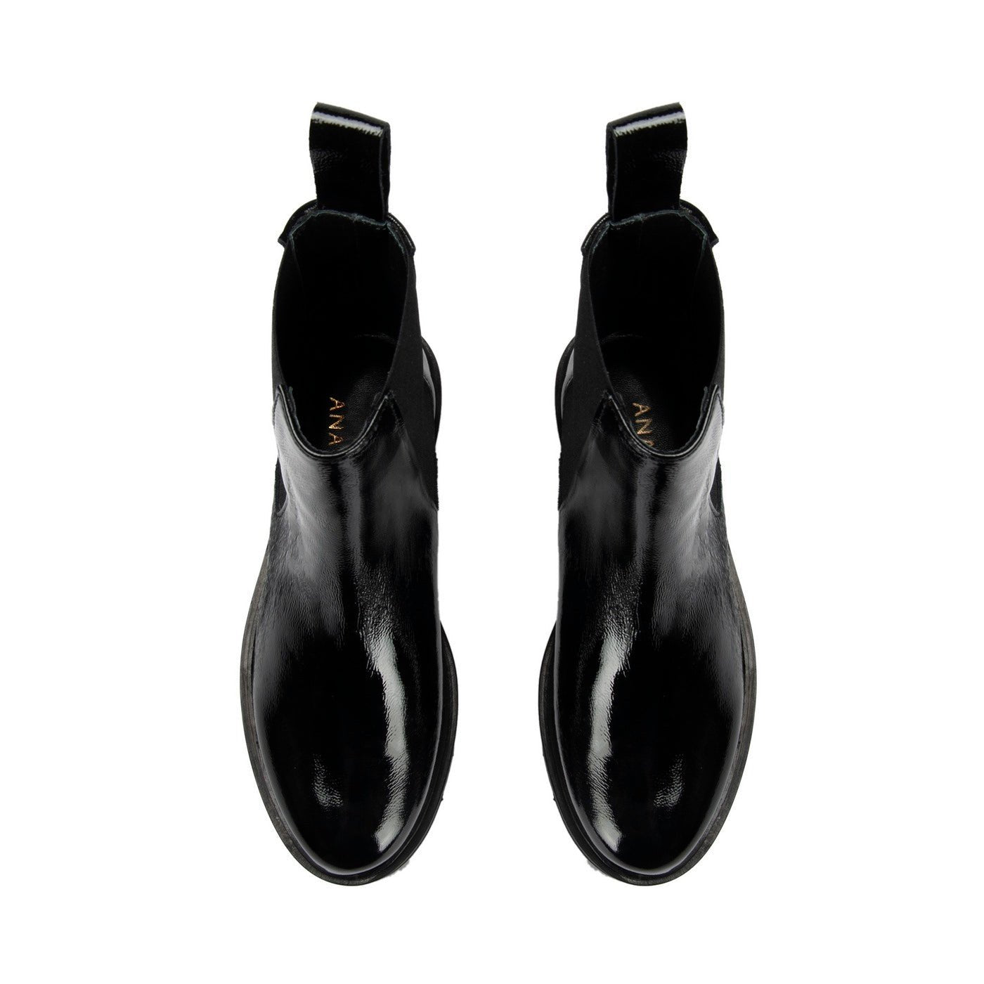 Anaki - Bottines Leeloo - Vernis Frippé Noir