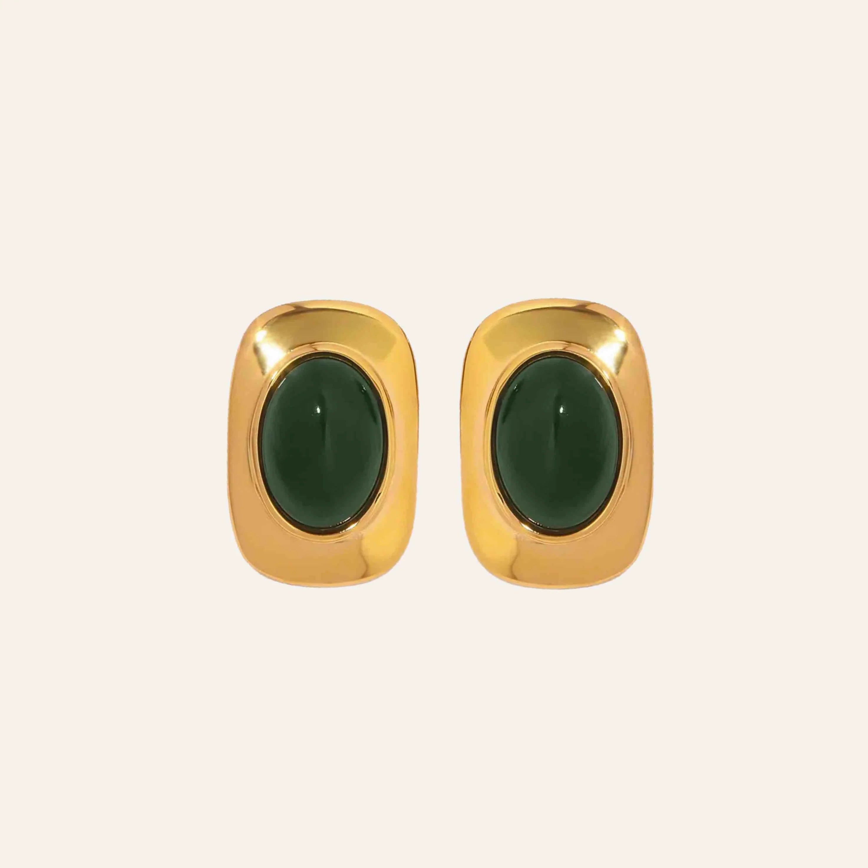 Boucles D'Oreilles Jade