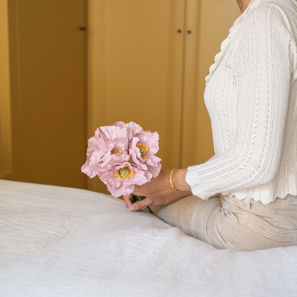 Pavot En Papier Rose Clair