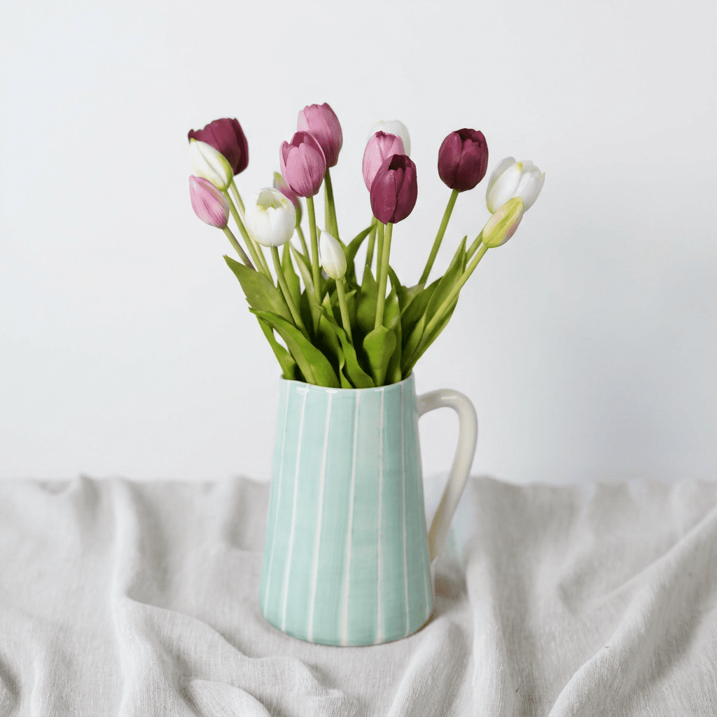 Mazzo di tulipani artificiali Aurore