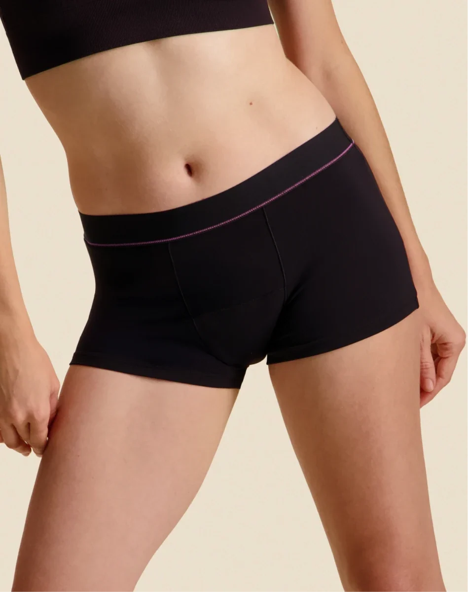 Boxer Menstruel Sport - Noir / Bleu