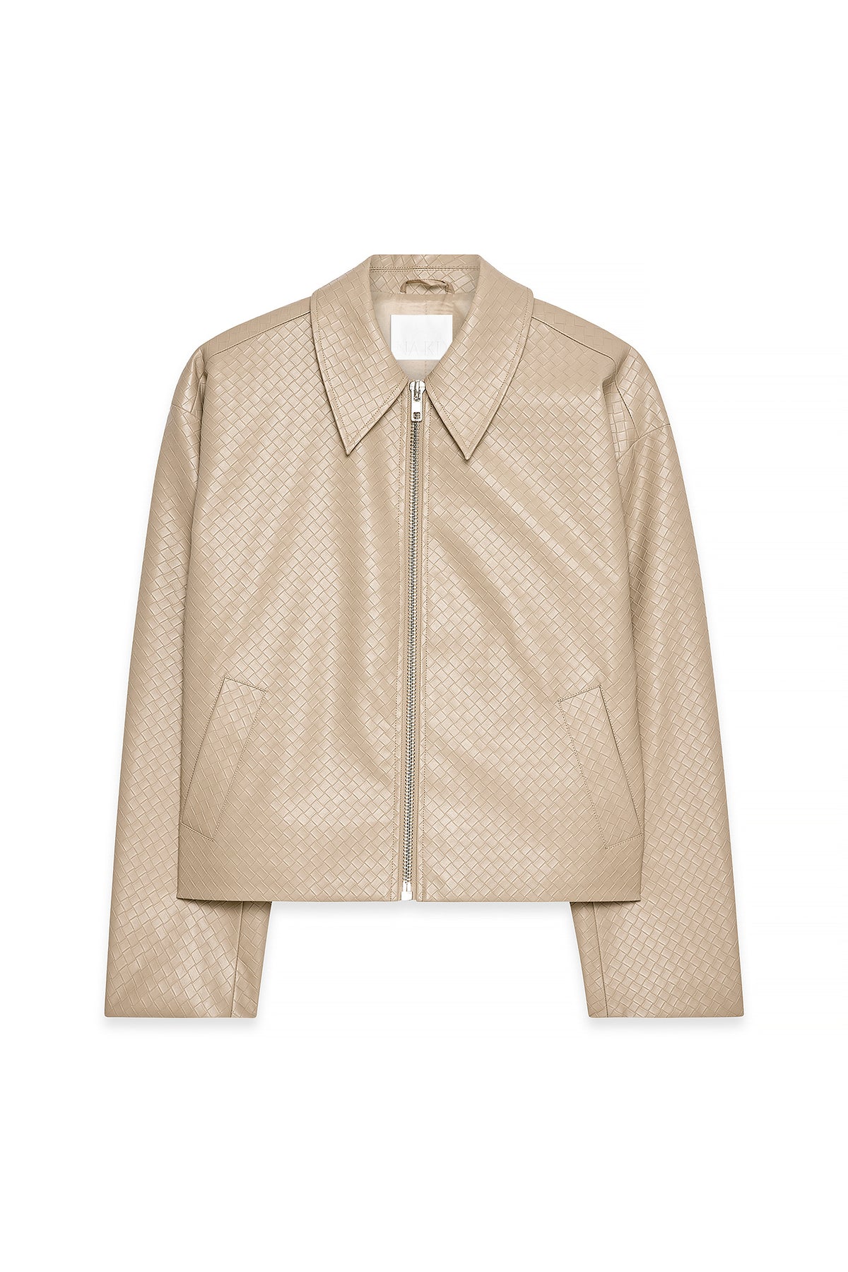Braided PU Jacket - Beige