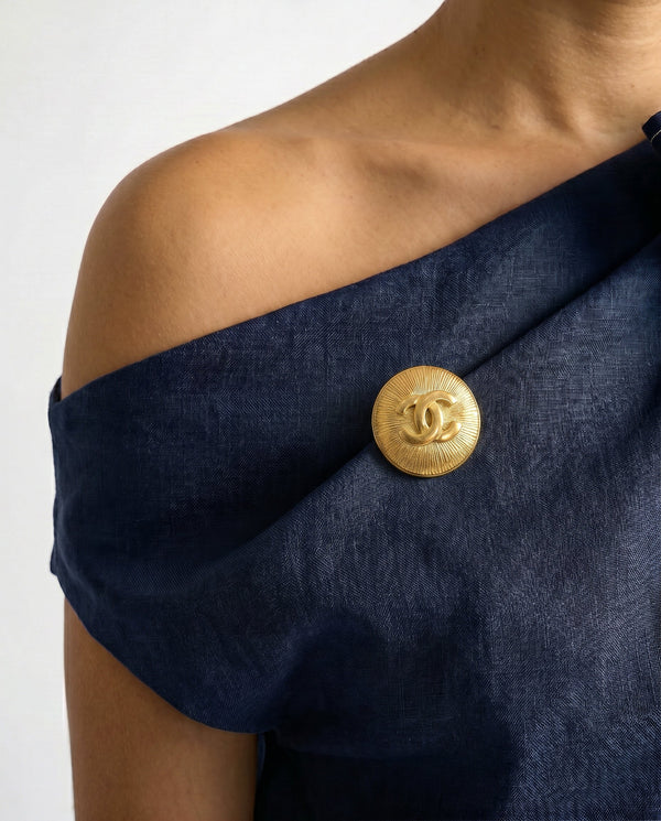 Broche Chanel CC Vintage 1988