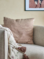 Witham - Lot de 4 Coussins - Marron - Coton