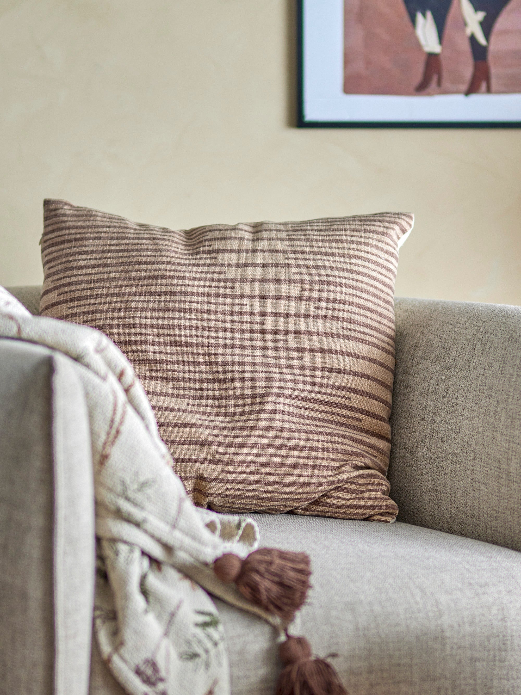 Witham - Lot de 4 Coussins - Marron - Coton
