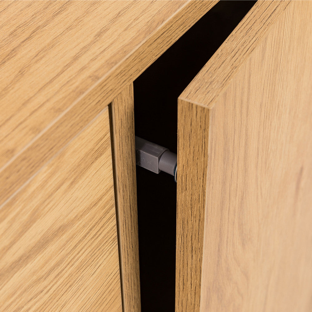 Since - Buffet 2 Portes, 3 Tiroirs - Bois - Bois Clair