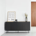 Arista - Credenza - Legno 4 Ante 3 Cassetti - Nero