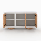 Eden - Sideboard In Off-White Concrete And Acacia Wood