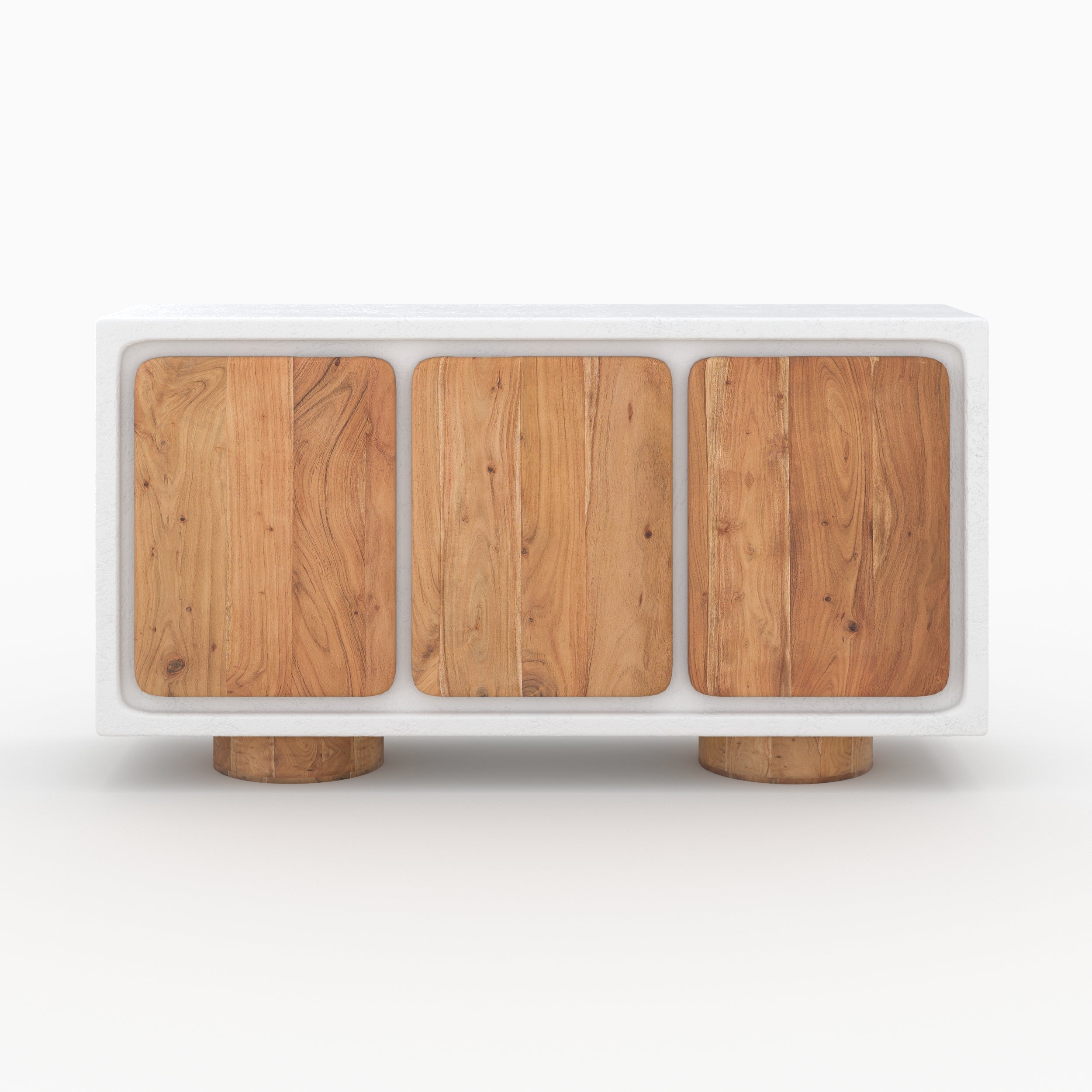 Eden - Sideboard In Off-White Concrete And Acacia Wood