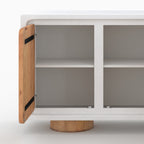Eden - Sideboard In Off-White Concrete And Acacia Wood