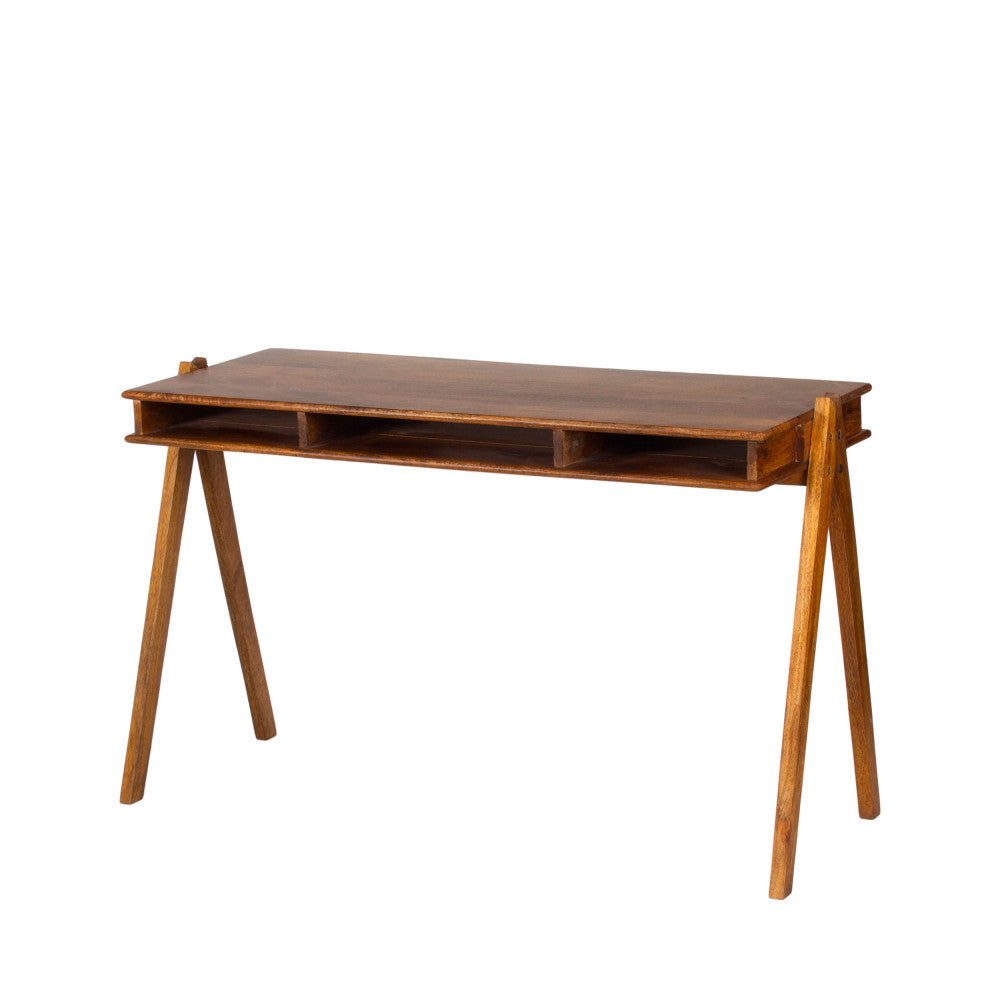 Compartment - Escritorio - Madera, 3 compartimentos - Marrón