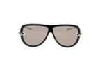 Luxury Eyewear – Okulary przeciwsłoneczne - Bottega Veneta, czarne okulary przeciwsłoneczne z przyciemnianymi szkłami, widok z przodu
