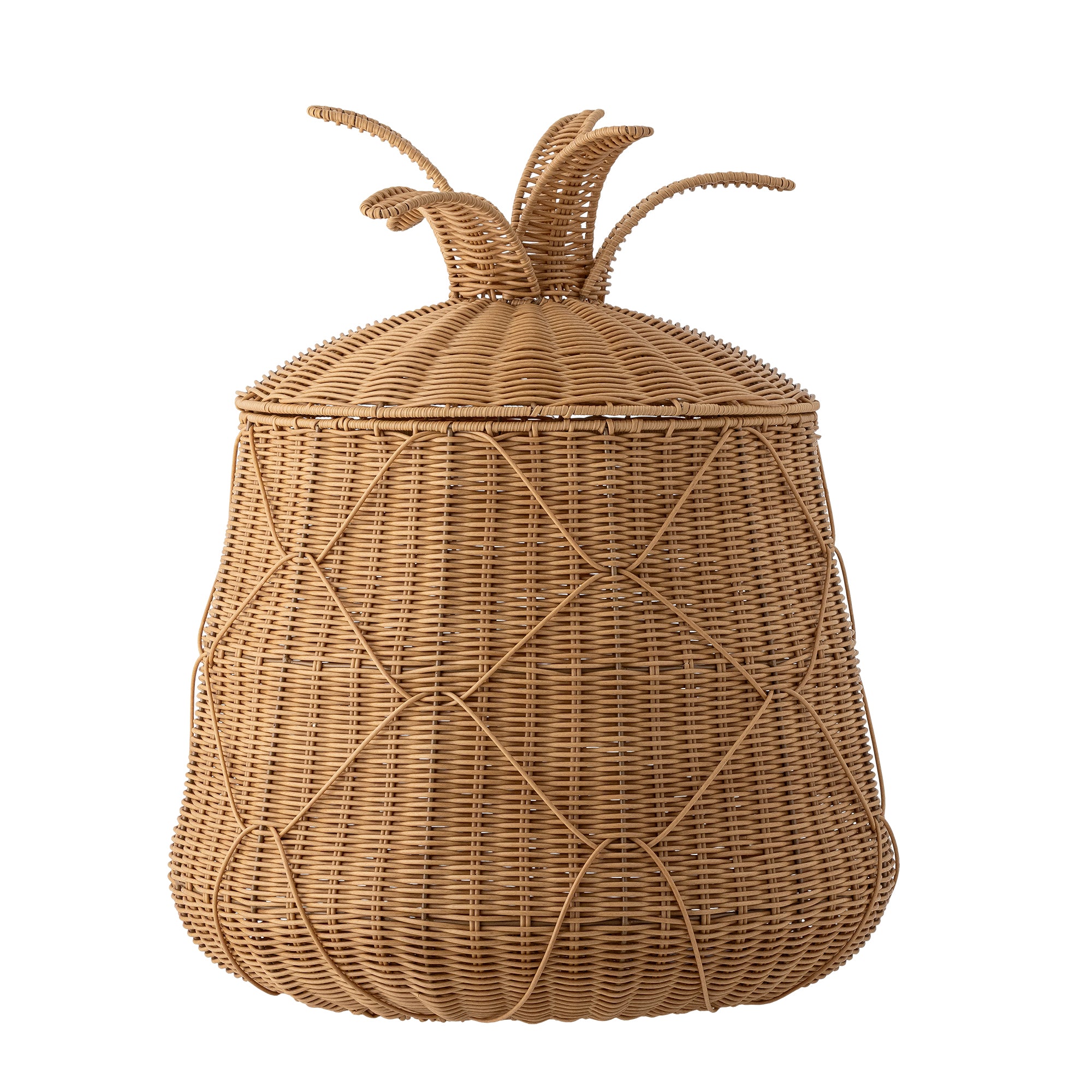 Anann - Cesta Con Tapa - Natural - Polirratán