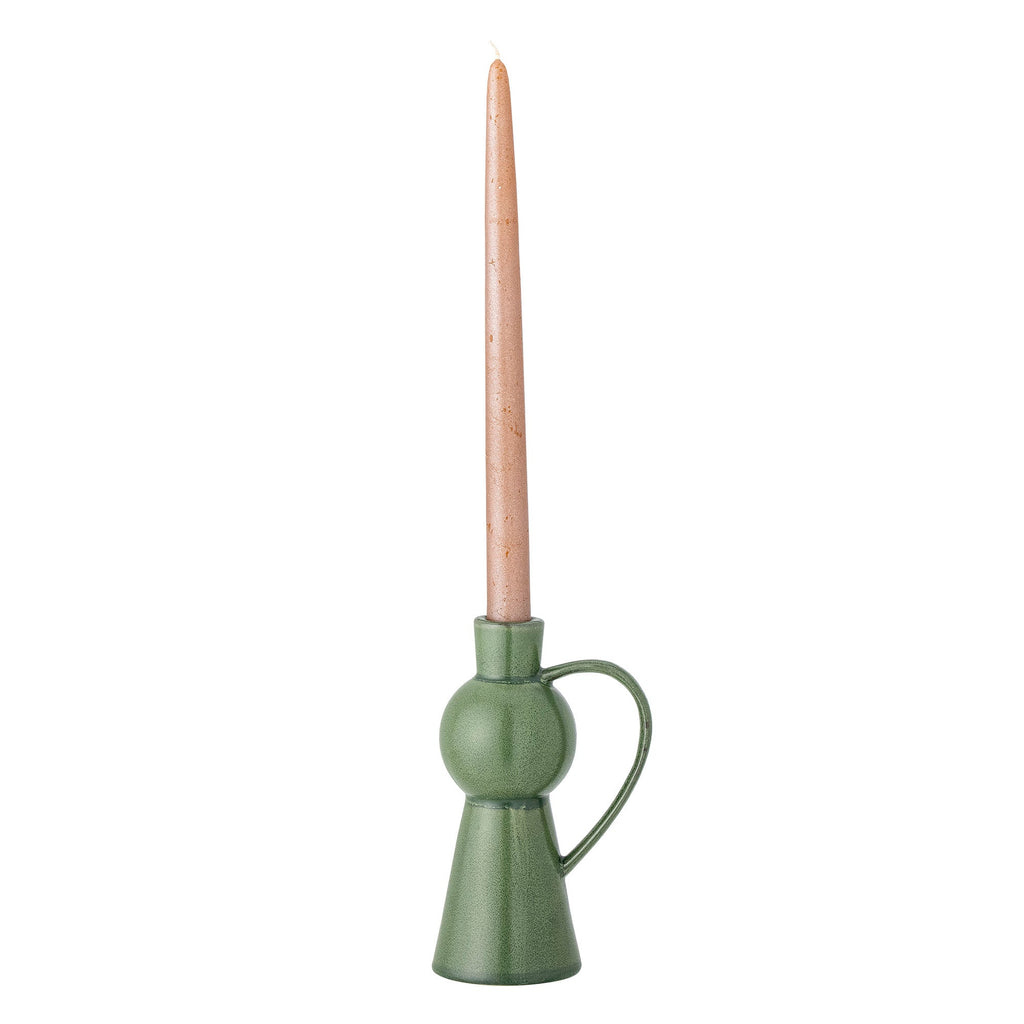 Fija - Lot de 4 Bougeoirs - Vert - Grès