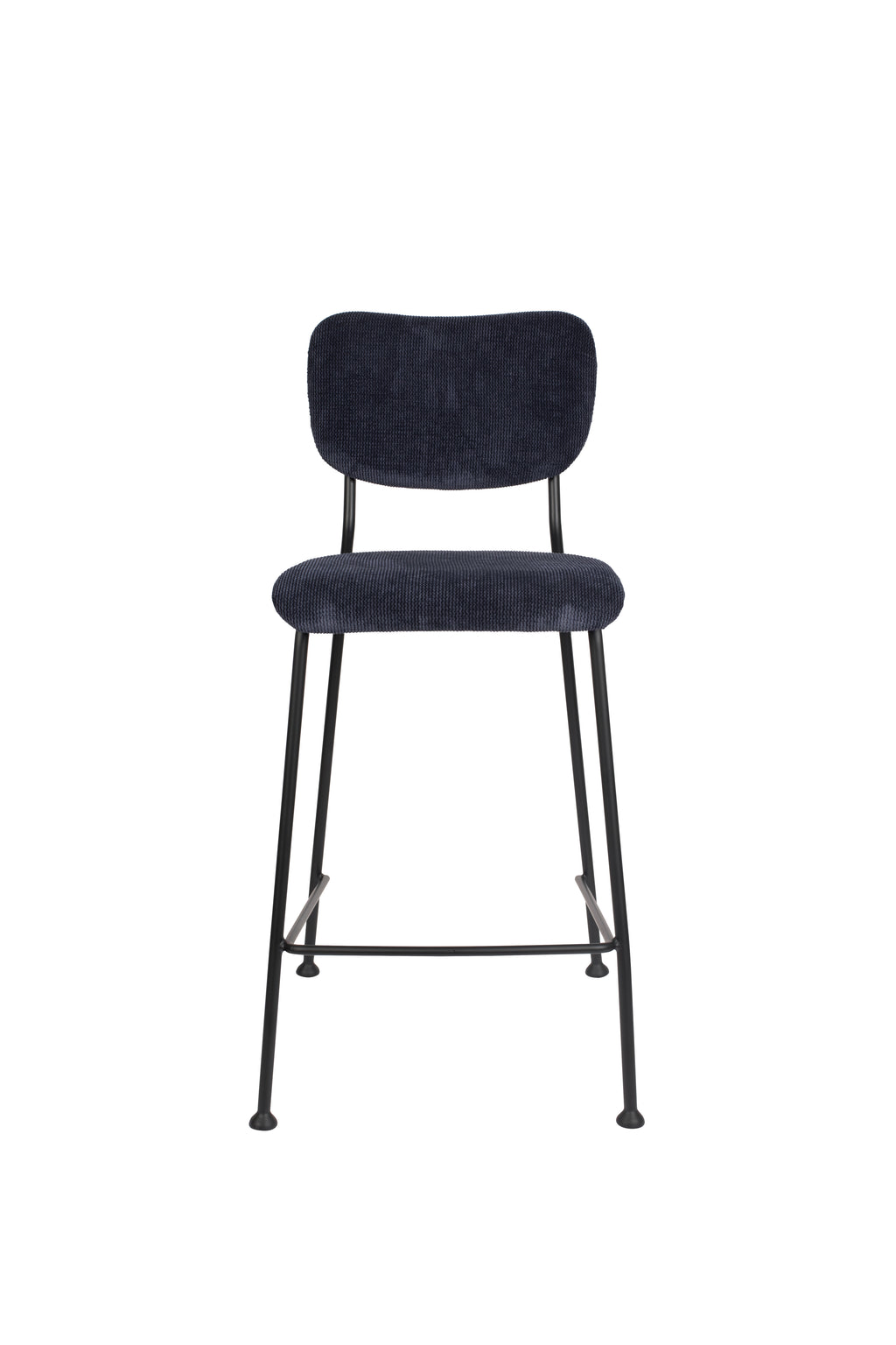 Benson 64.5 Cm - Set of 2 Bar & Counter Stools - Fabric - Dark Blue