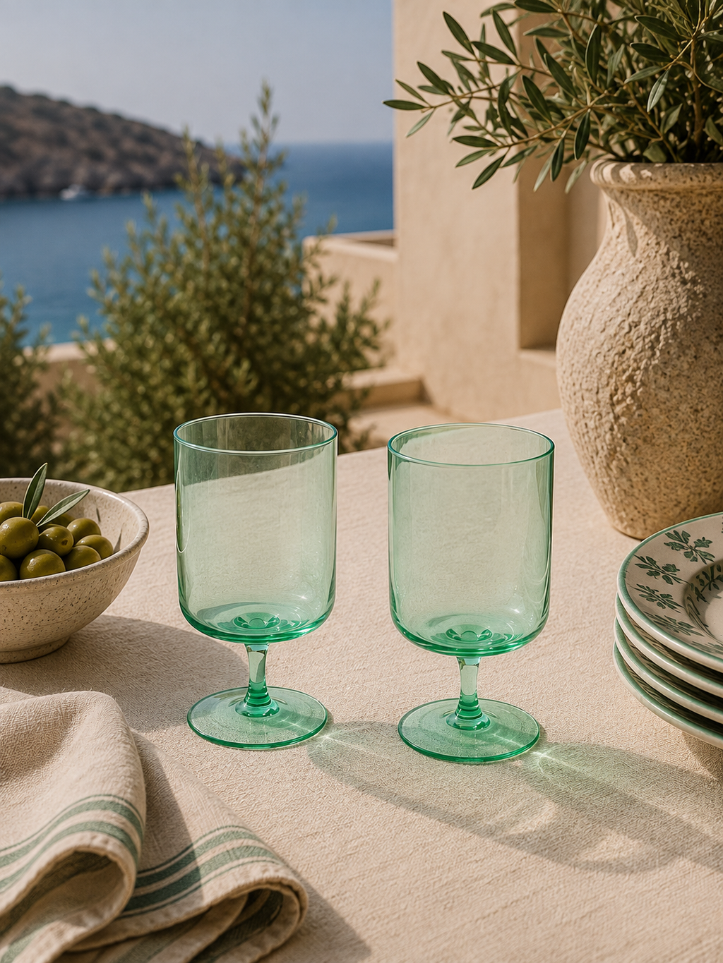 Rainbow - Set De 2 Verres - Verre - Vert