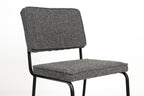 Buddy - Lot De 2 Chaises De Salle À Manger - Tissu - Noir