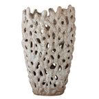 Eunice - Jarrón Decorativo - Blanco - Gres