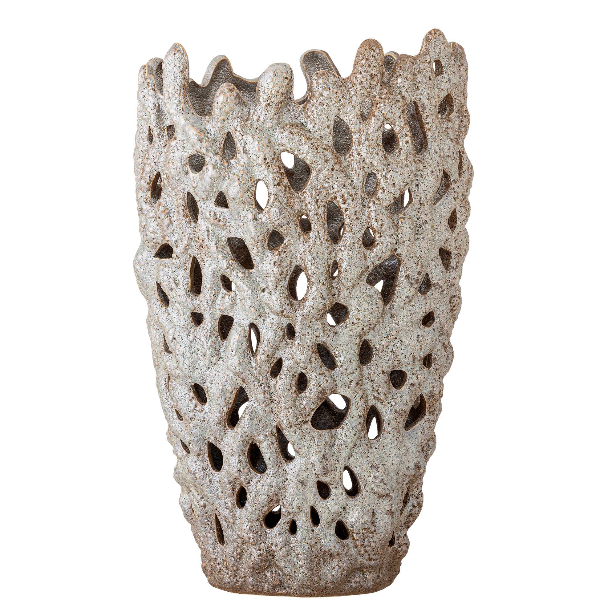 Eunice - Jarrón Decorativo - Blanco - Gres