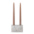 Magie - Lot de 4 Bougeoirs - Blanc - Marbre