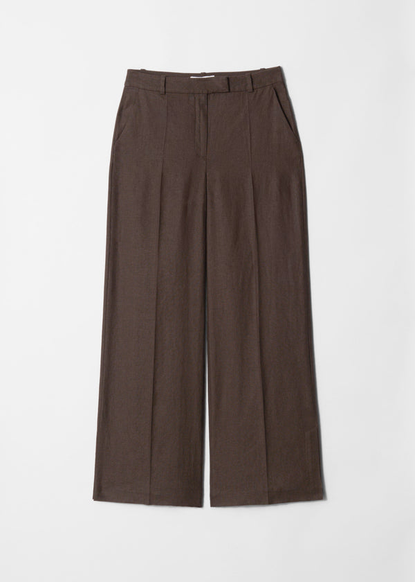 Pantalon Es Carly En Lin - Marron