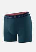 Boxer Redoutable Long En Coton - Bleu Canard