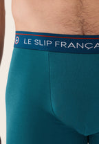 Boxer Redoutable Long En Coton - Bleu Canard
