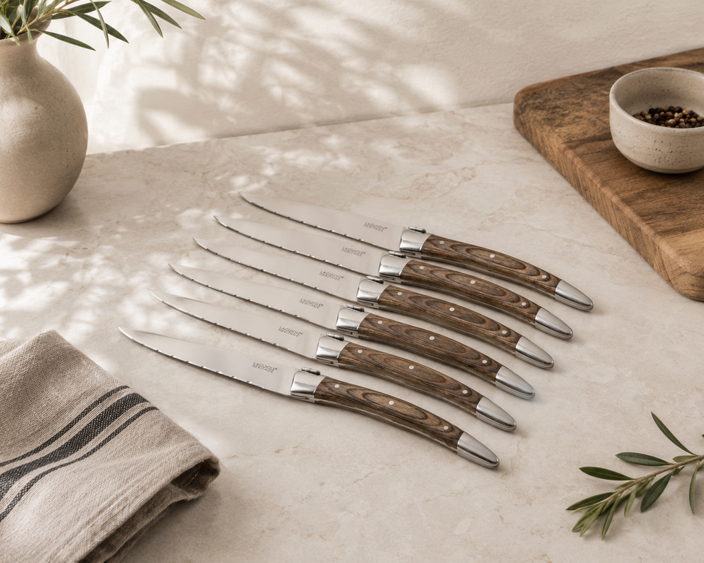 Laguiole Héritage Estuche de 6 cuchillos para filete