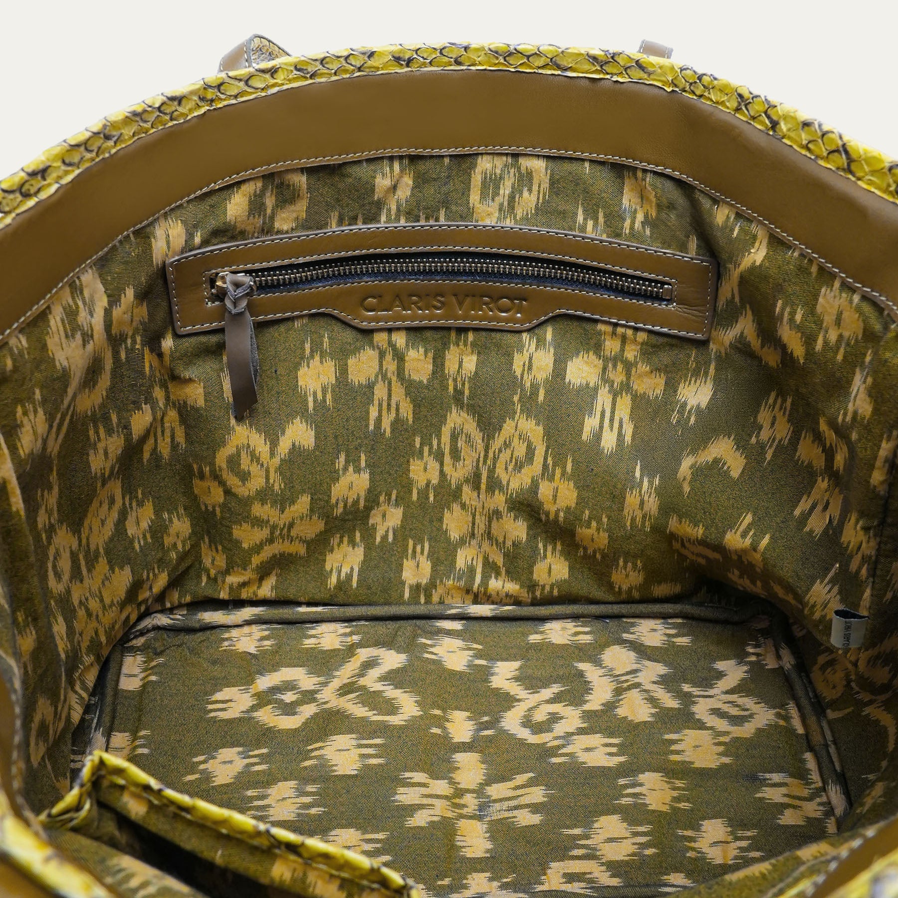 Marny Cobra Mimosa and Suede tote bag