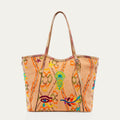 Cabas Python India Amphore et Tissu Brodé