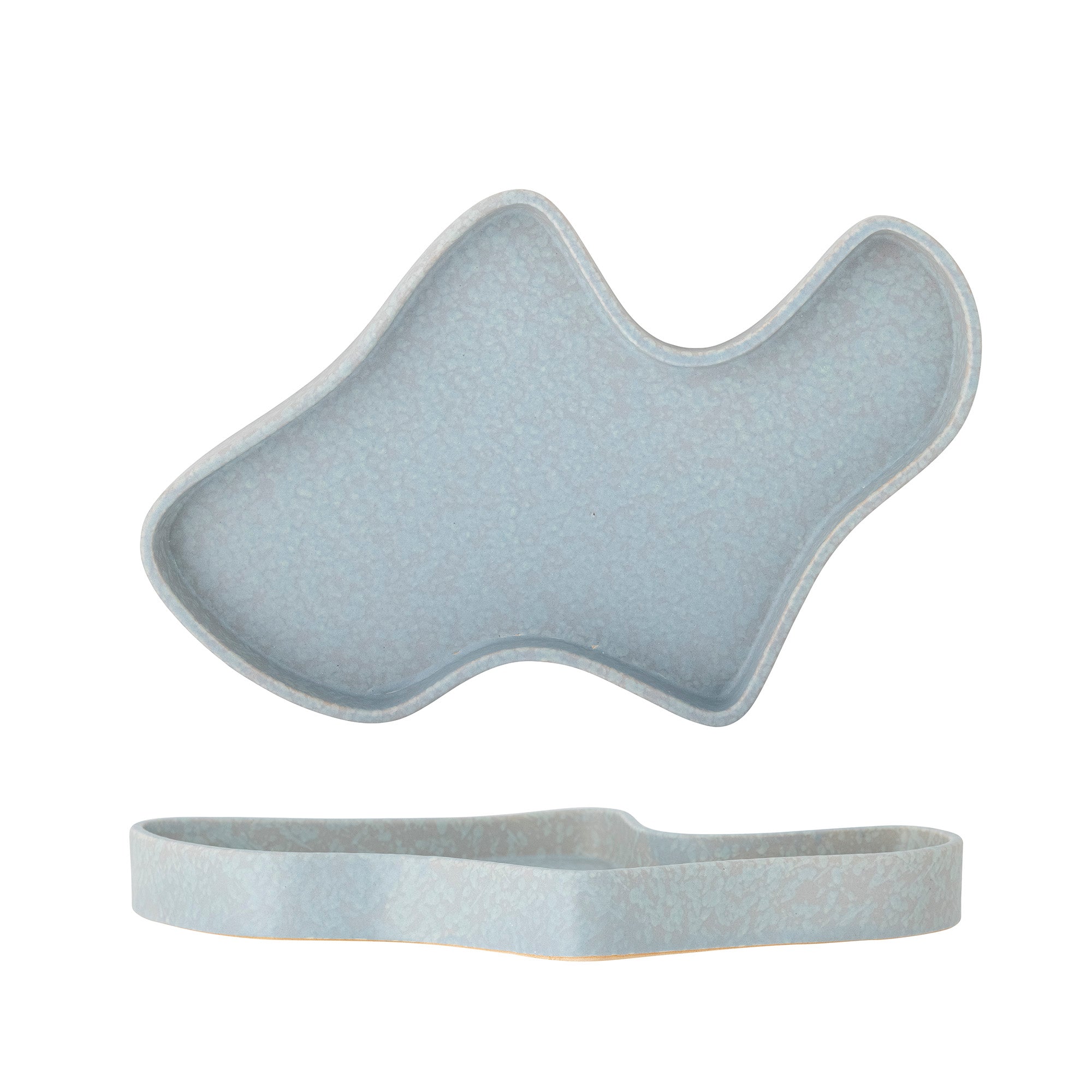 Lakey - Lot de 4 Plateaux - Bleu - Grès